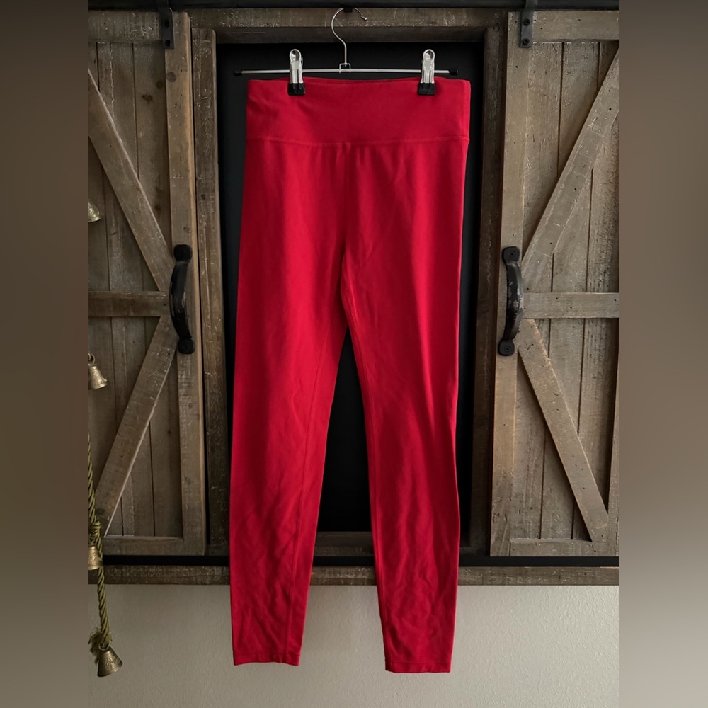 Athleta Girls Red High-Waist Leggings